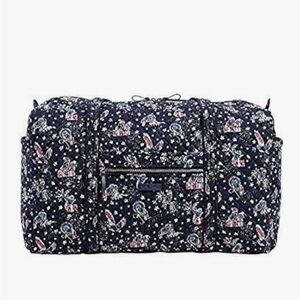 Vera Bradley Iconic Large Travel Duffel Bag Holiday Owls